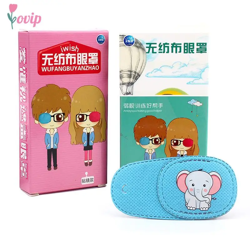 

6pcs Children Kids Child Occlusion Medical Lazy Eye Patch Eyeshade Vision Care for Kids Girls Boys Disposable Eye Patch Pad