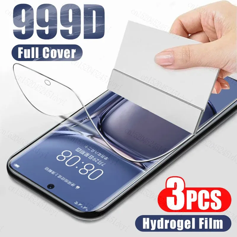 

3Pcs Hydrogel Film for Huawei Mate 60 50e P50E P40 P30 Lite Nova 11i 10z 9 8 SE 5T Y91 Y71 Y61 Y70 Screen Protector