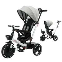 Ubravoo Baby Stroller Tricycle Ride Bike , 5-in-1, Adjustable Canopy, Sitting & Lying,Celerity Disassembly & Assembly,1-5 Years