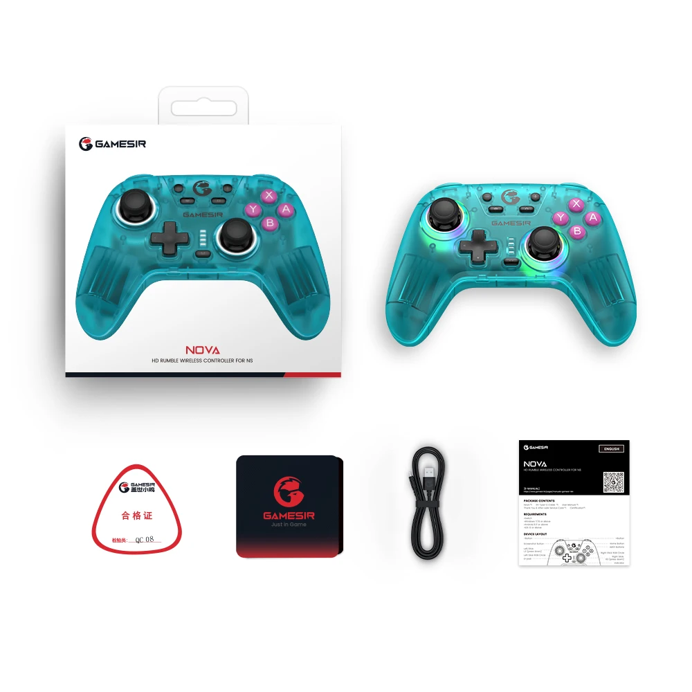 GameSir Nova  ġ Ʈѷ,   е, Ȧ Ʈ ̽ƽ, ٵ ġ  ȵ̵  PC