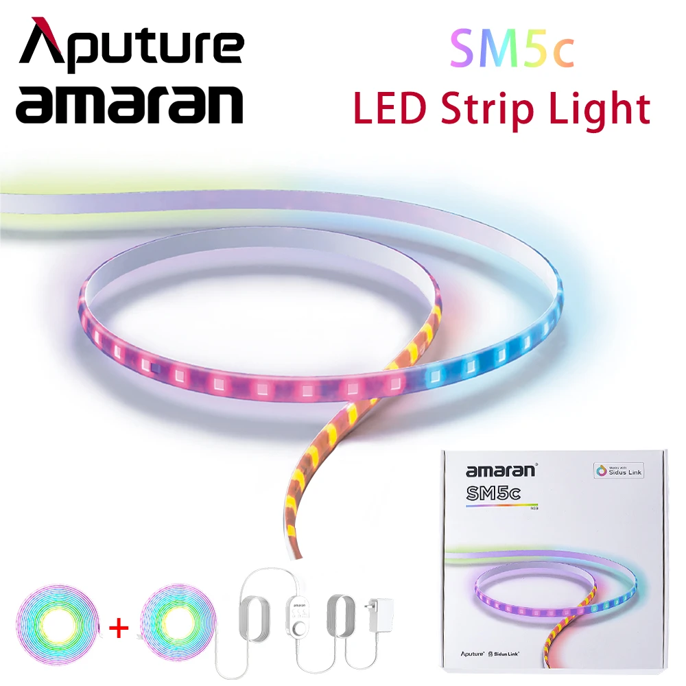 Led Strip Lights 20w | Smart Control | Aputure Led | Amaran Led Sm5c - Sm5c Rgb Led Light - Aliexpress