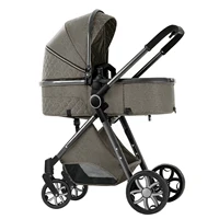 Poussette bébé 3 en 1, landau léger, poussette Portable pour nouveau-né, siège auto avec couffin 2