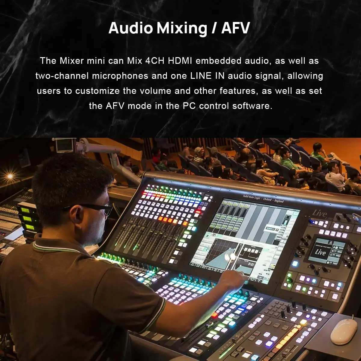 Cinetreak Mixer MiNi 4 Channel FHD Video Live-Streaming Swithcer Multi-view Recording for Vmix HDMI-compatible Switcher