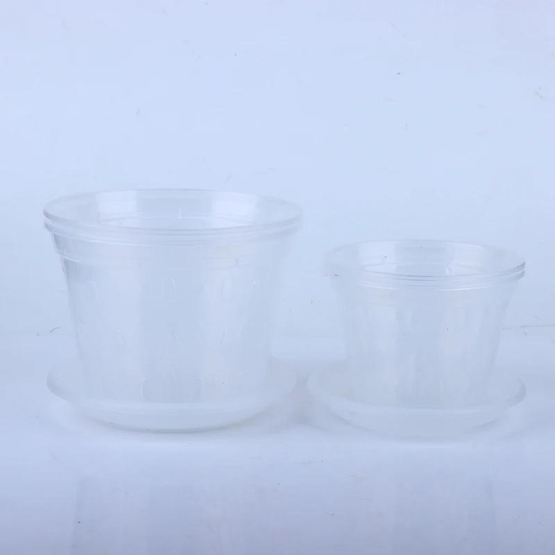 1Pc Flowerpot Garden Planter Drainage Pots with Holes Transparent Orchid Baskets Plastic Breathable Flower Pots flower pot hydroponic flower pot plant pot