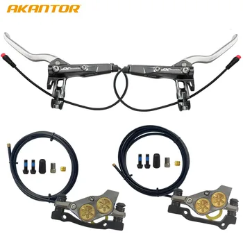 E-Bike Bicicletta pieghevole elettrica XT 4 pistoni Spegnimento idraulico Freno a disco Freni a pressione olio 950/1850mm Quattro pistoni ultraleggeri