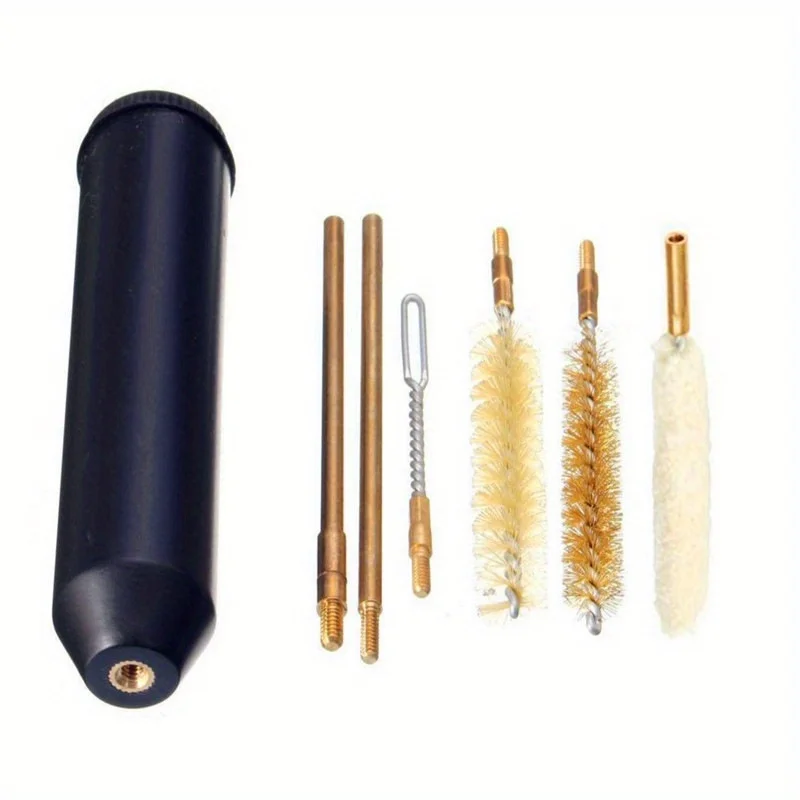 7Pcs Kits 9 Mm Black Pistol Cleaning Kit Hand Gun Rod Brush Gun Cleaning Tools 22/45/357/9 Mm