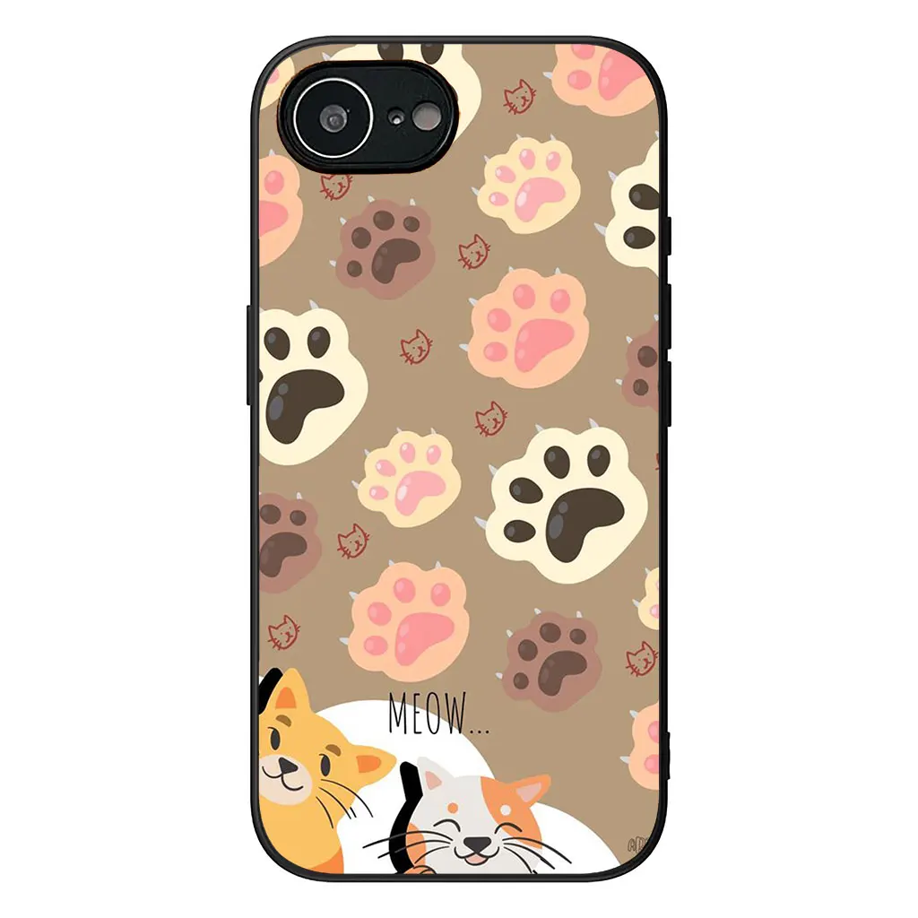 Kitten Cat Cartoon Dog Paw Design Protective Phone Case