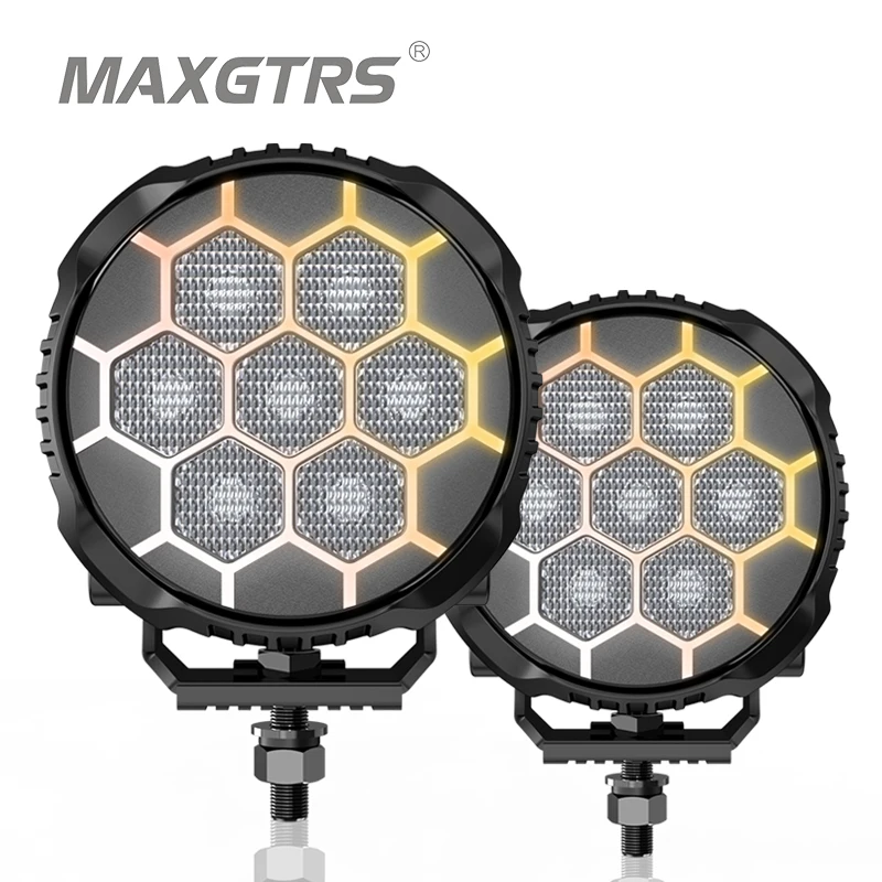 

Светодиодный Рабочий фонарь Maxgtrs, мини квадратная круглая фара для внедорожника, грузовика, 4x4