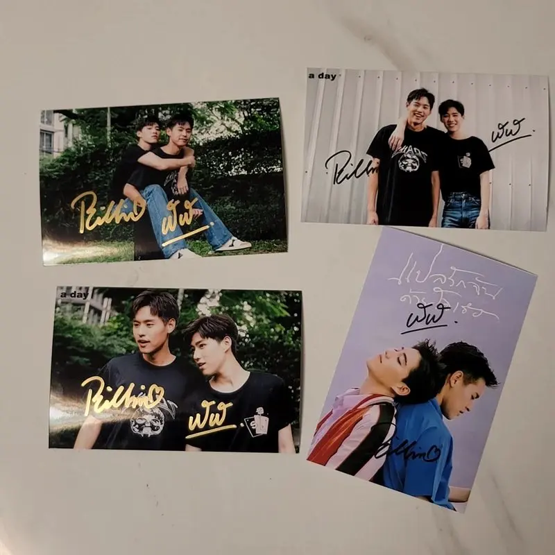 

Thai star BKPP Thai drama PP Billkin Interpret My Love As Your Heart autographed photo+12 inch signed poster as a gift to friend