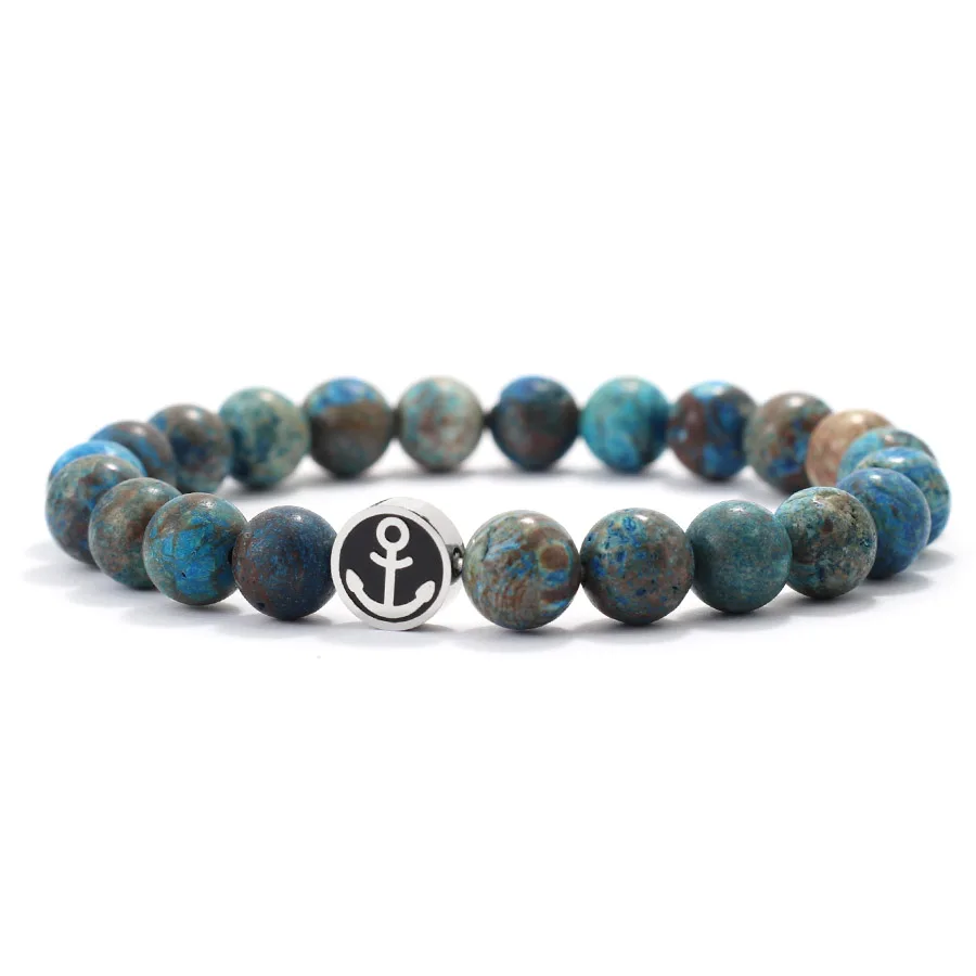 Stainless Steel Tiger Eye Stretch Bracelet for Men