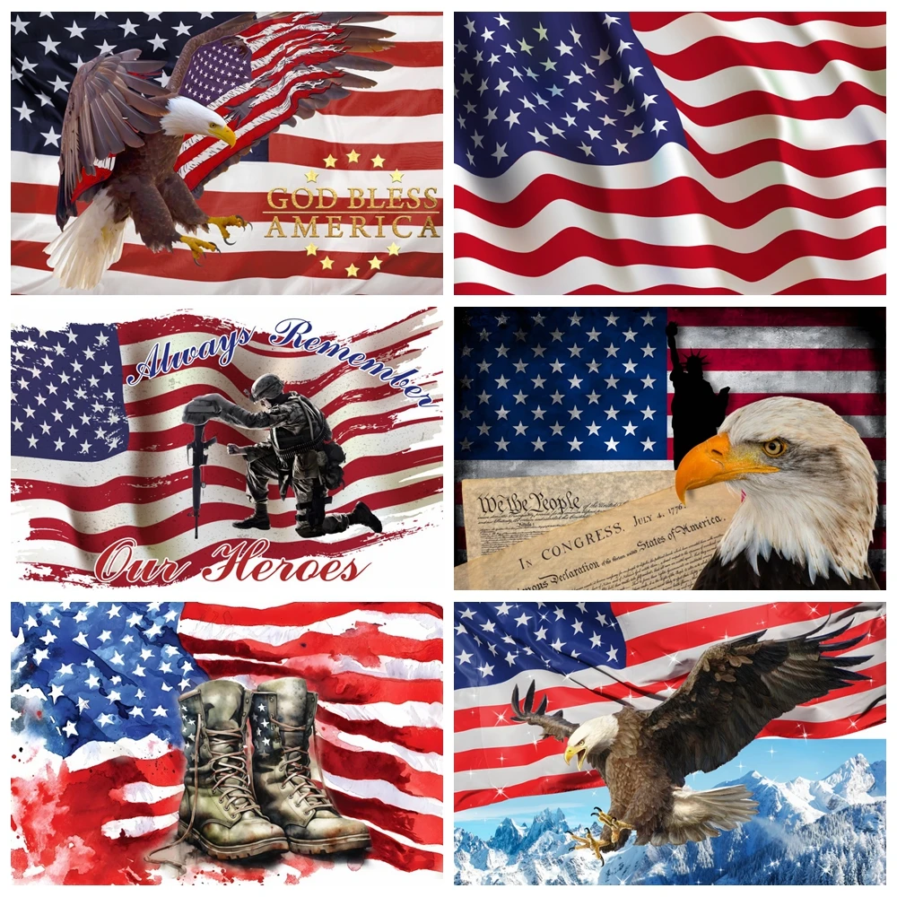 

American July 4 Independence Day Photography Backdrop American Flag National Patriotic Party Labor Day Photographic Background