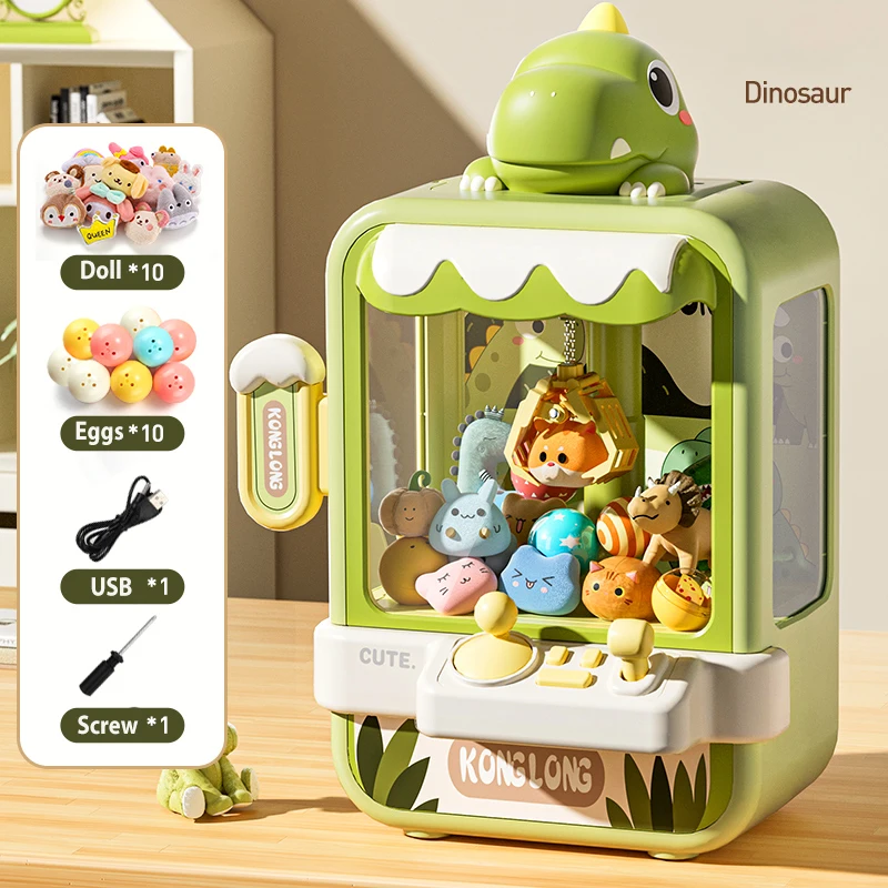 Claw Machine for Kids Dinosaur Catch Doll Machines Candy Grabber Toys for Boy Girl Electronic Arcade Game Gift 6