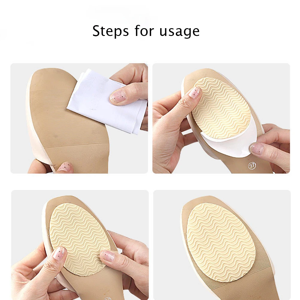 Rubber Forefoot Pads For Women Shoe Sole Protector Anti-slip Repair Outsoles Self-adhesive Sticker High Heel Care Bottom Patch
