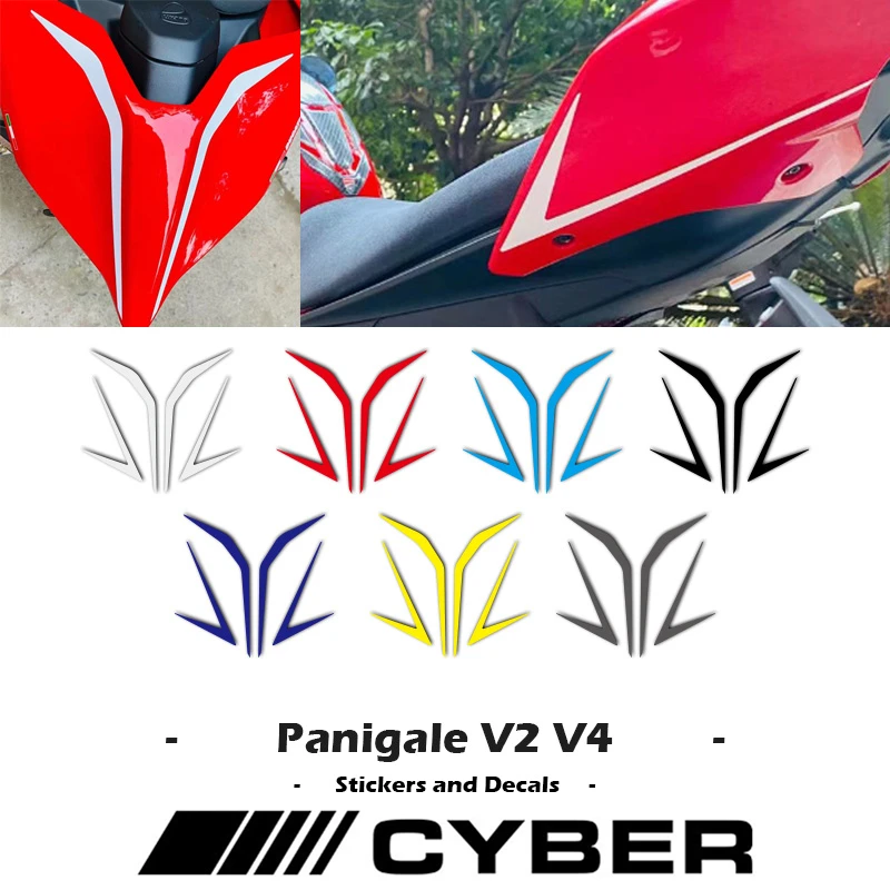For Panigale V4 V4R SP V2 Streetfighter V4 V2 V4S Sticker Decal V4 V2 Fairing Shell Rear Tail Sticker Decal Lines