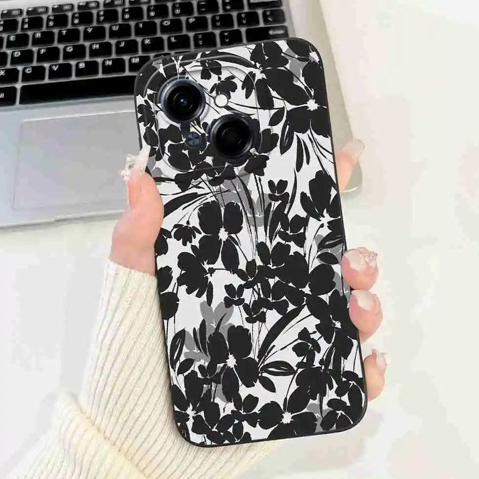 Black Butterfly Ultra-Thin Soft Silicone Case - 6.67 Back Cover