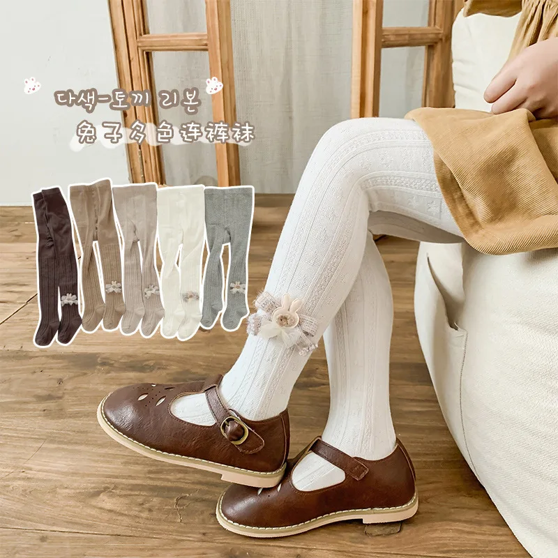 

New Autumn Kids Children 3D Rabbit Pantyhose Cotton Cartoon Tights for Girls Cute Baby Girl Winter Clothes
