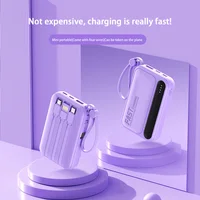 500000mAh Power Bank Large Capacity 4 In1 Cables Intelligent Digital Display Light Portable Powerbank For iPhone Huawei Xiaomi - Image 2