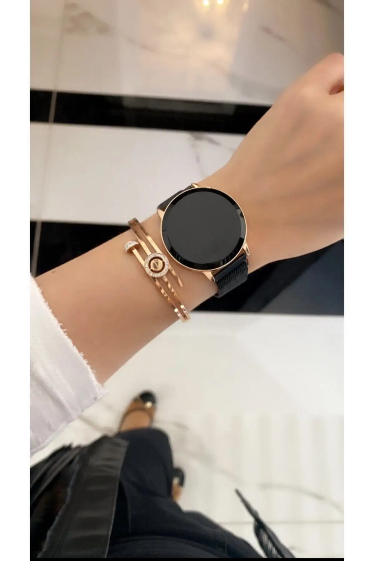 Women's Waterproof Touch Wristwatch Metal Strap Steel Case Design Watches Gift Charms Birthday Christmas Father's Day