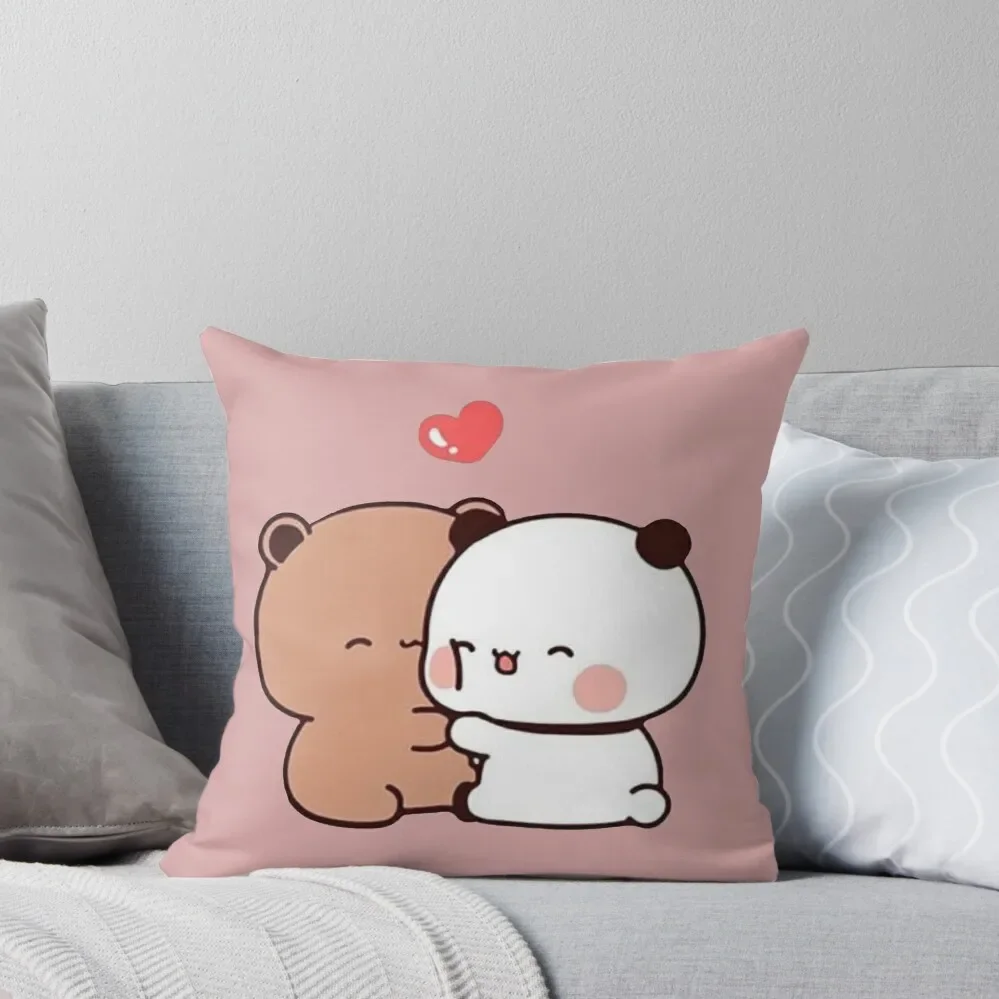

DuDu Bear and BuBu Panda special moment Throw Pillow