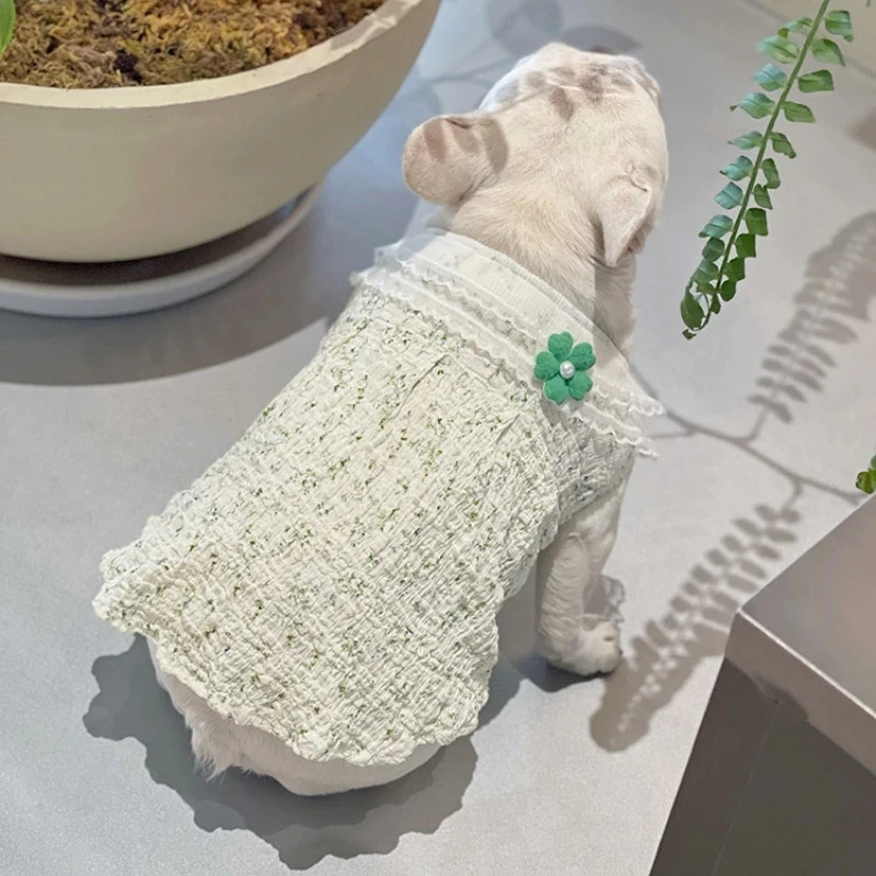 

Fashion Cat Dog Dress Summer Pet Clothes York Pomeranian Maltese Poodle Pug French Bulldog Costume Cute Puppy Clothing Skirt