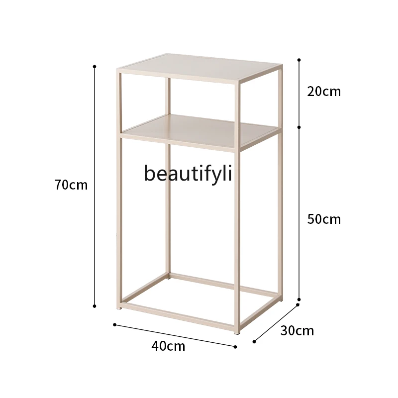

zq Nordic Wrought Iron Multi-Layer Sofa Edge Simple Bedside Storage Cabinet Shelf Shelf Floor Bookshelf