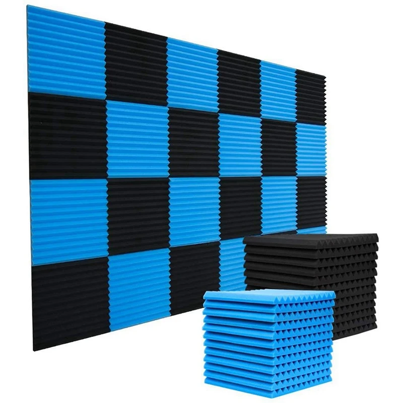 

100 Pcs Acoustic Panel Soundproof Studio Foam For Wall Sound-Absorbing Panel Soundproof Board Wedge For Home,2.5X30x30cm