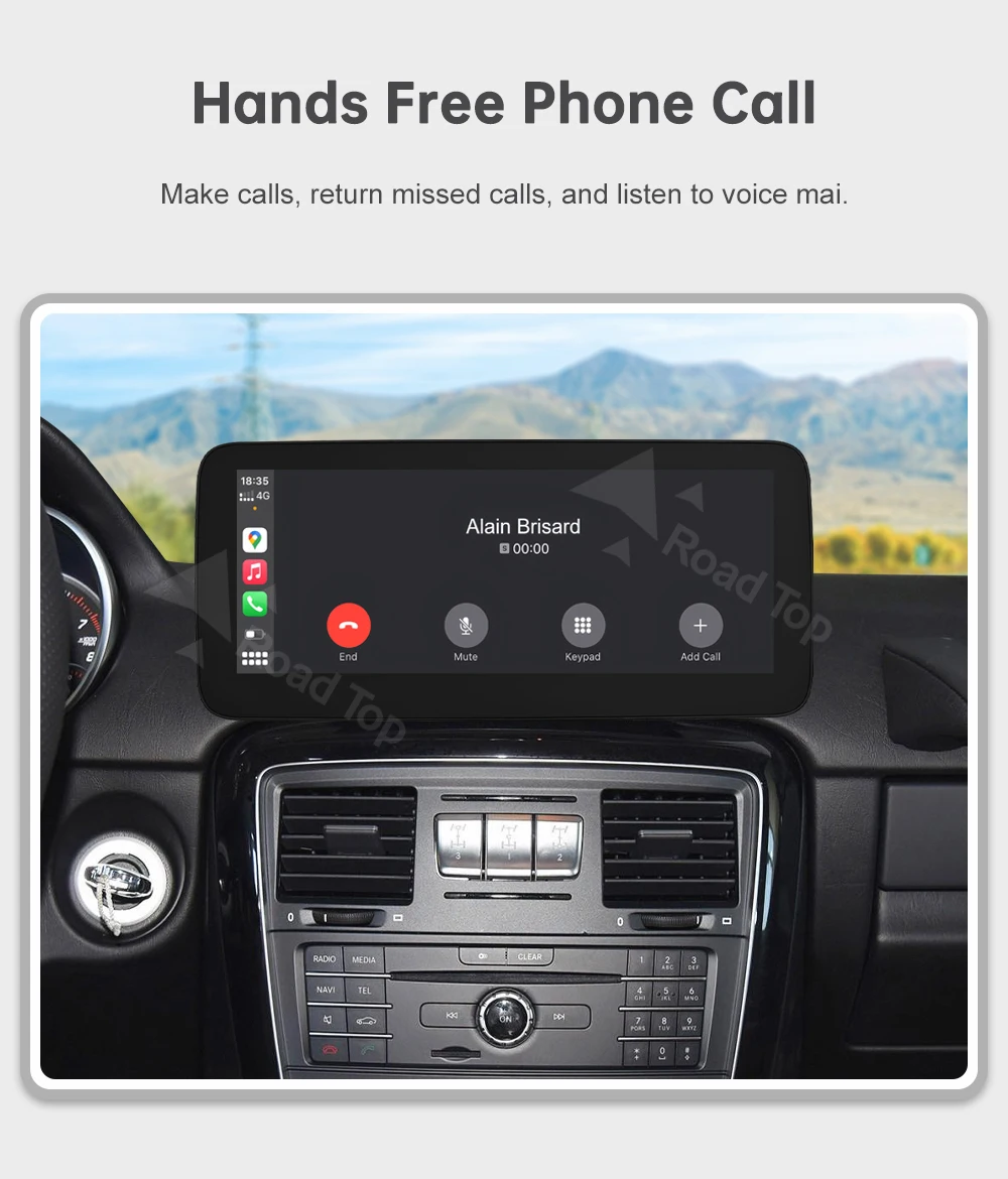 RoadTop 12,3-Zoll Kabelloses CarPlay Android Auto Multimedia Linux NTG4.5 NTG5.0 System Bildschirm für Mercedes-Benz G-Klasse W463 2013-2018 – Detail 16