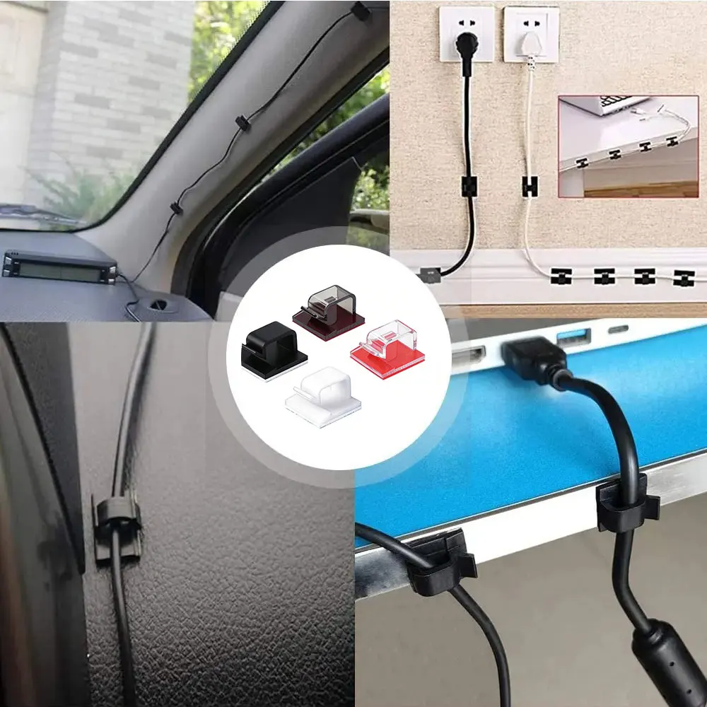 20-Piece Cable Organizer and Wire Management Kit with Clips and Ties