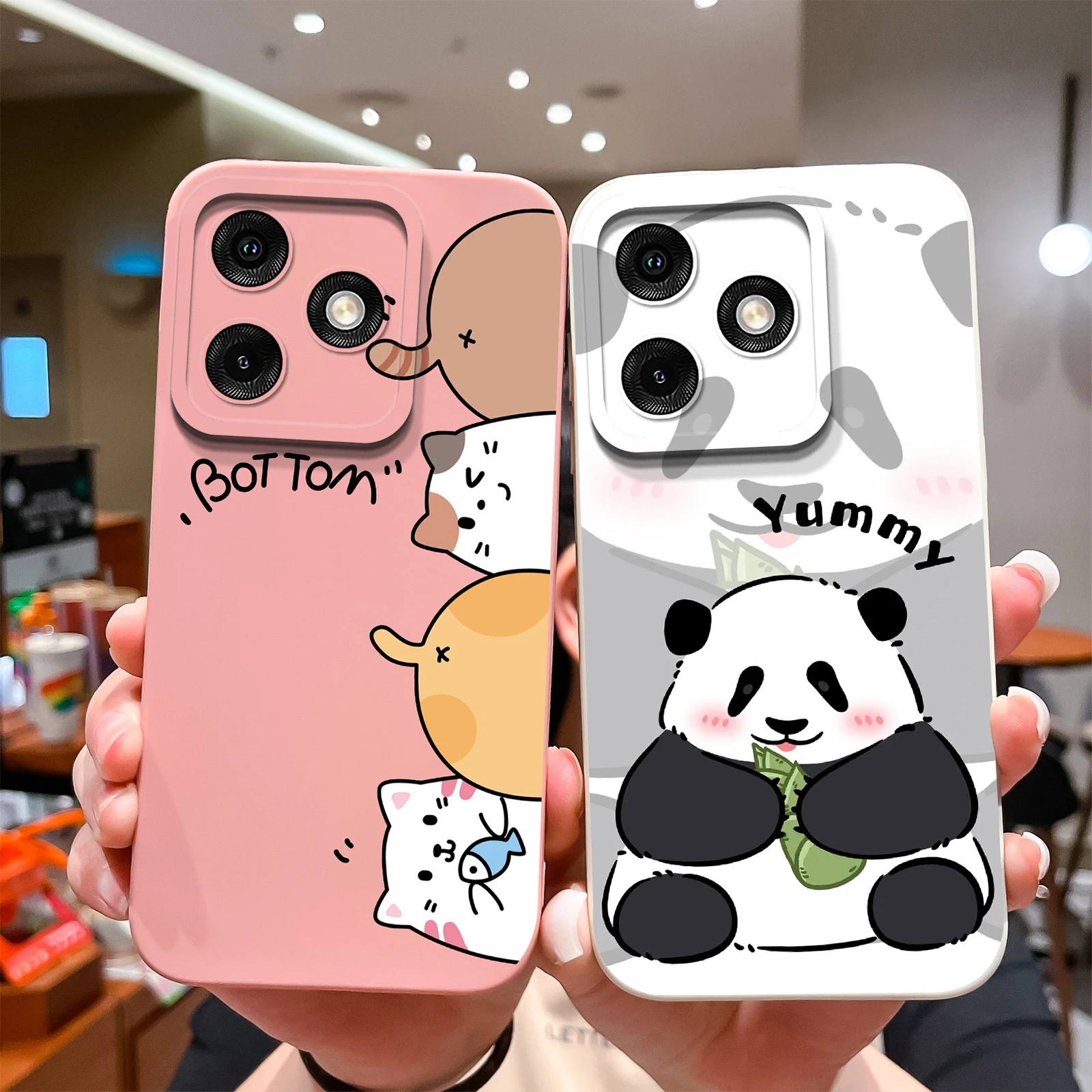 Soft Liquid Silicone Shockproof Back Cover - High Quality Lightweight Bumper Case, Various Styles Available