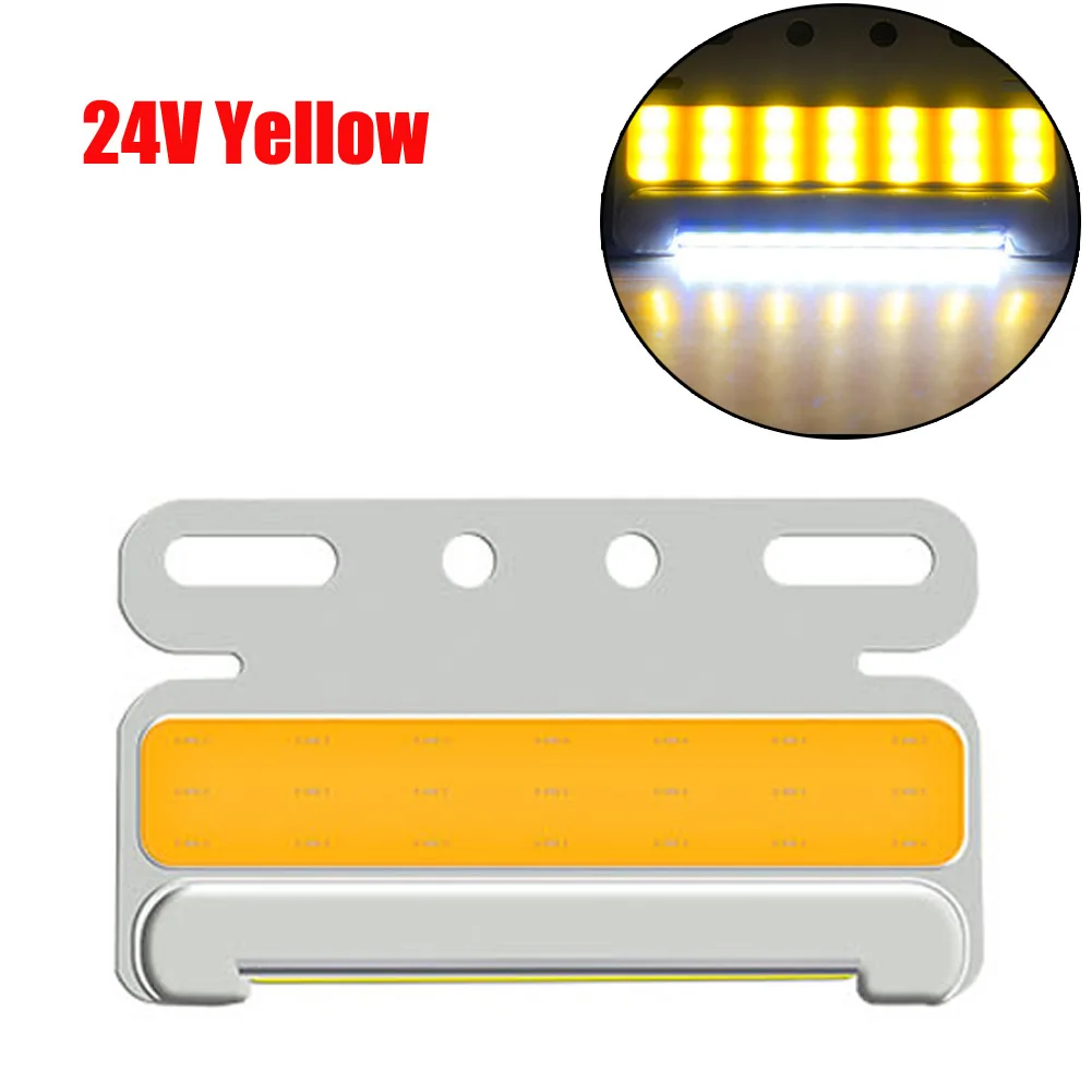 1 X 24V COB LED Truck Side Light Side Marker Lights Waterproof Super