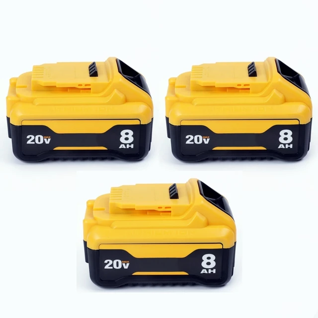 New 20V 8000mAh Lithium-Ion Battery Pack for Dewalt 20 Volt MAX Cordless  Power Tools Drills Saws Hammers for DCB208 DCB210