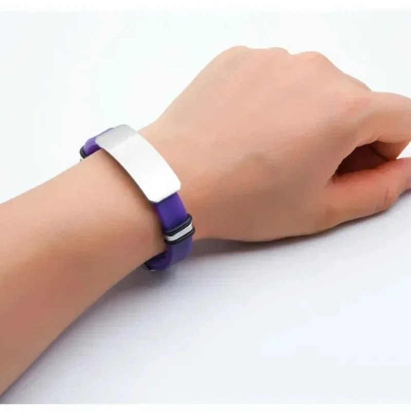 Personalized Medical Alert ID Tag Bracelet Sport Adjustable Bracelets Allergy ICE SOS Wristband for Men Woman