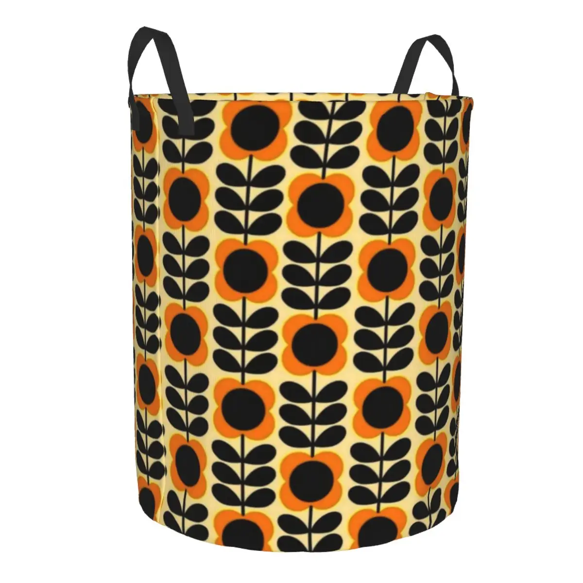 Orla Kiely Multi Stem Flowers Laundry Basket Collapsible Scandinavian Style Toy Clothes Hamper Storage Bin for Kids