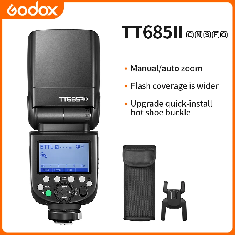 Godox V850II GN60 Встроенная 2 4G Беспроводная X-система 1/8000s HSS выключенная вспышка для