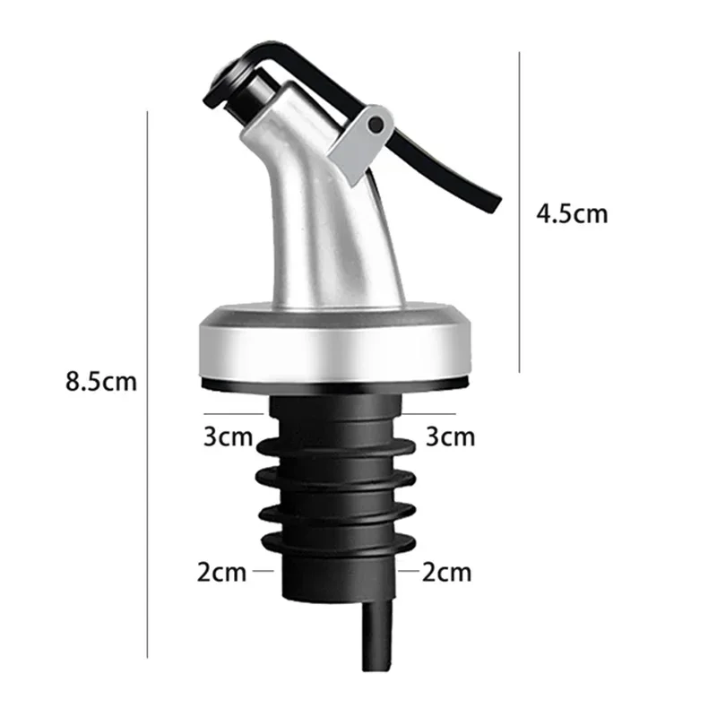 4pcs Set Olive Oil Sprayer Liquor Oil Dispenser ABS Lock Wine Pourer Flip Top Drink Wine Stopper Leak-proof Nozzle Kitchen Tools