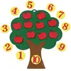 Kids Montessori Toys Felt Finger Number Math Toys Children Learn Hands-on Math Toy Apple Tree Carrot Digital Teaching Aids DDJ 3