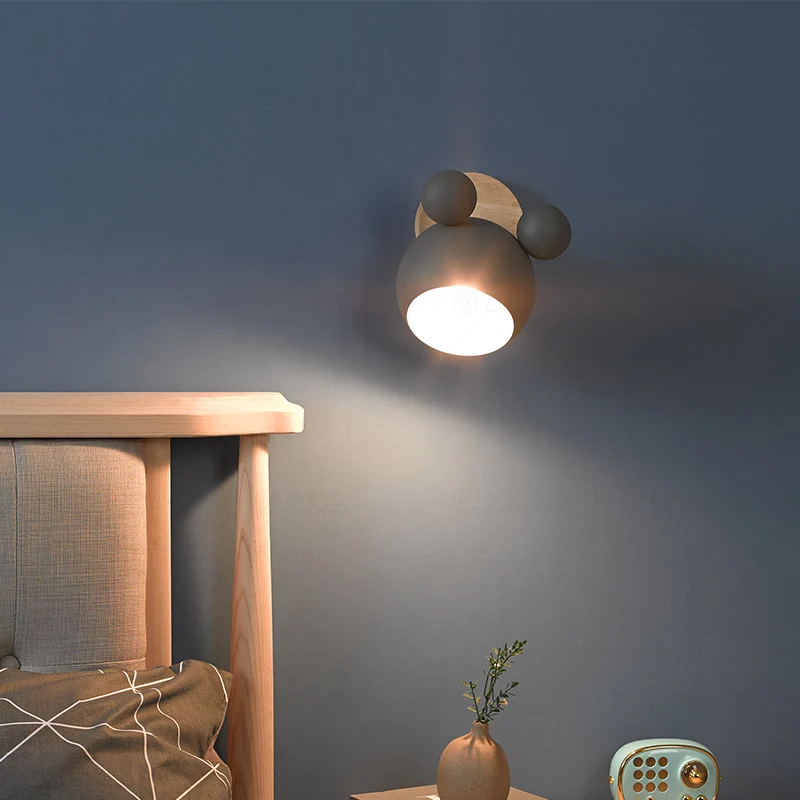 Led Light Led Wall Lamp Wall Light Modern Wall Lamp Colorful Iron Mickey Wall Lamps For Living Room Bedroom Baby Room Decor Nordic Home Bedside Light Fixtures