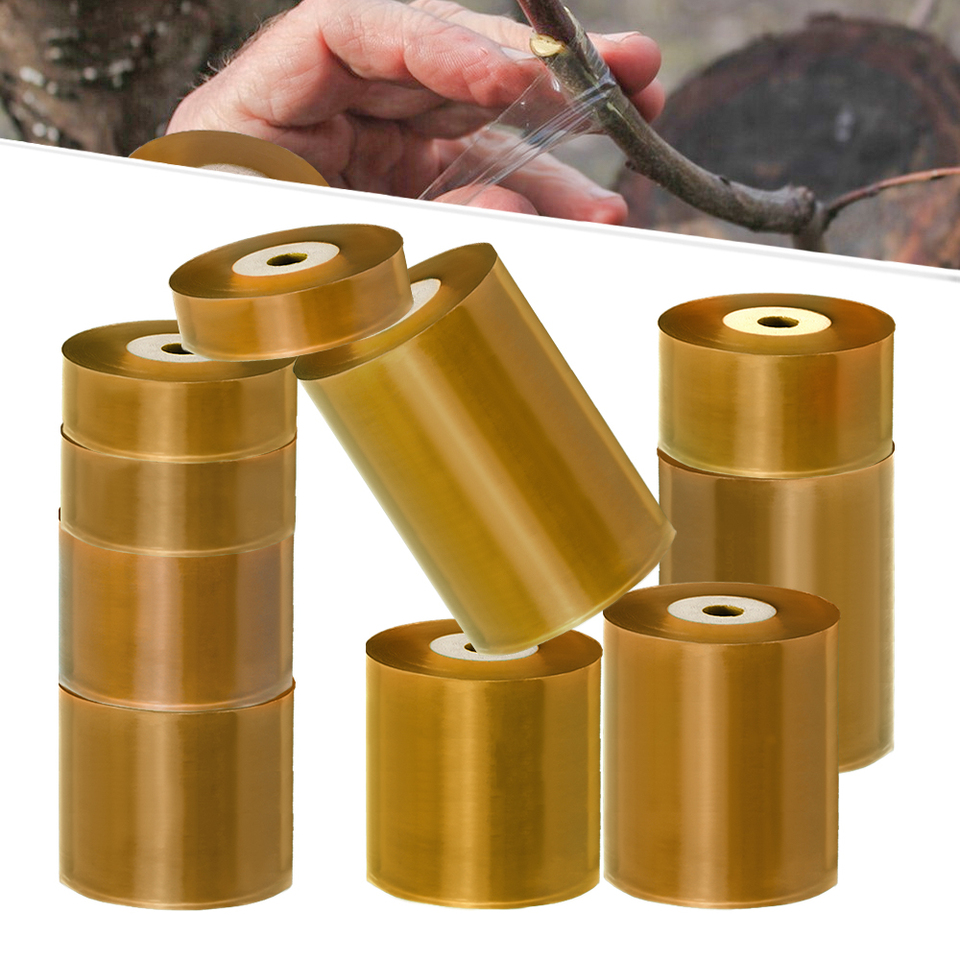 2-10CM PE Grafting Tape Self-adhesive Stretchable Clear Repair Film for Tree Plant Seedlings Vine Tomato Planting Garden Tools