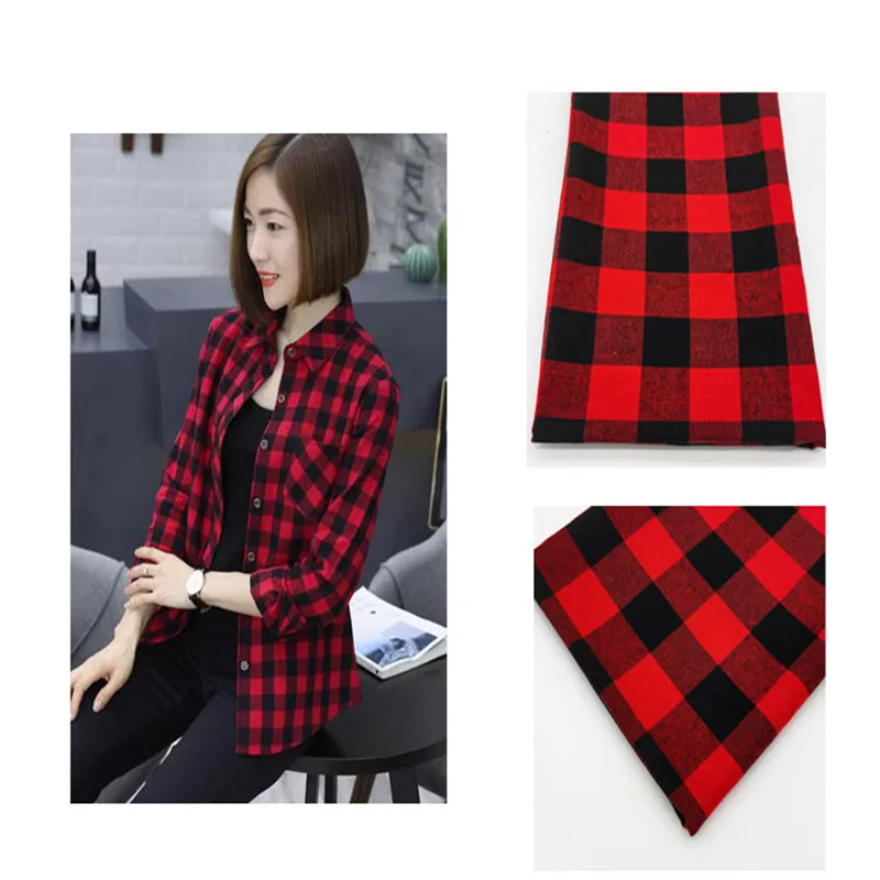 230g Per Meter, Medium Thick Scottish Checks Polyestr Cotton Fabric for Sewing Ladies Skirt,Tartan Designer Fabric High Quality 5