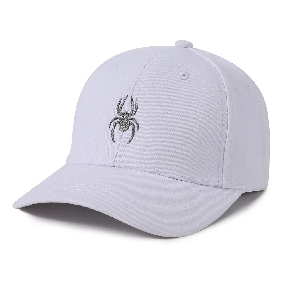 Spider Embroidered Baseball Hat Neutral Adjustable Outdoor Casual Duck Tongue Hat Sunshade