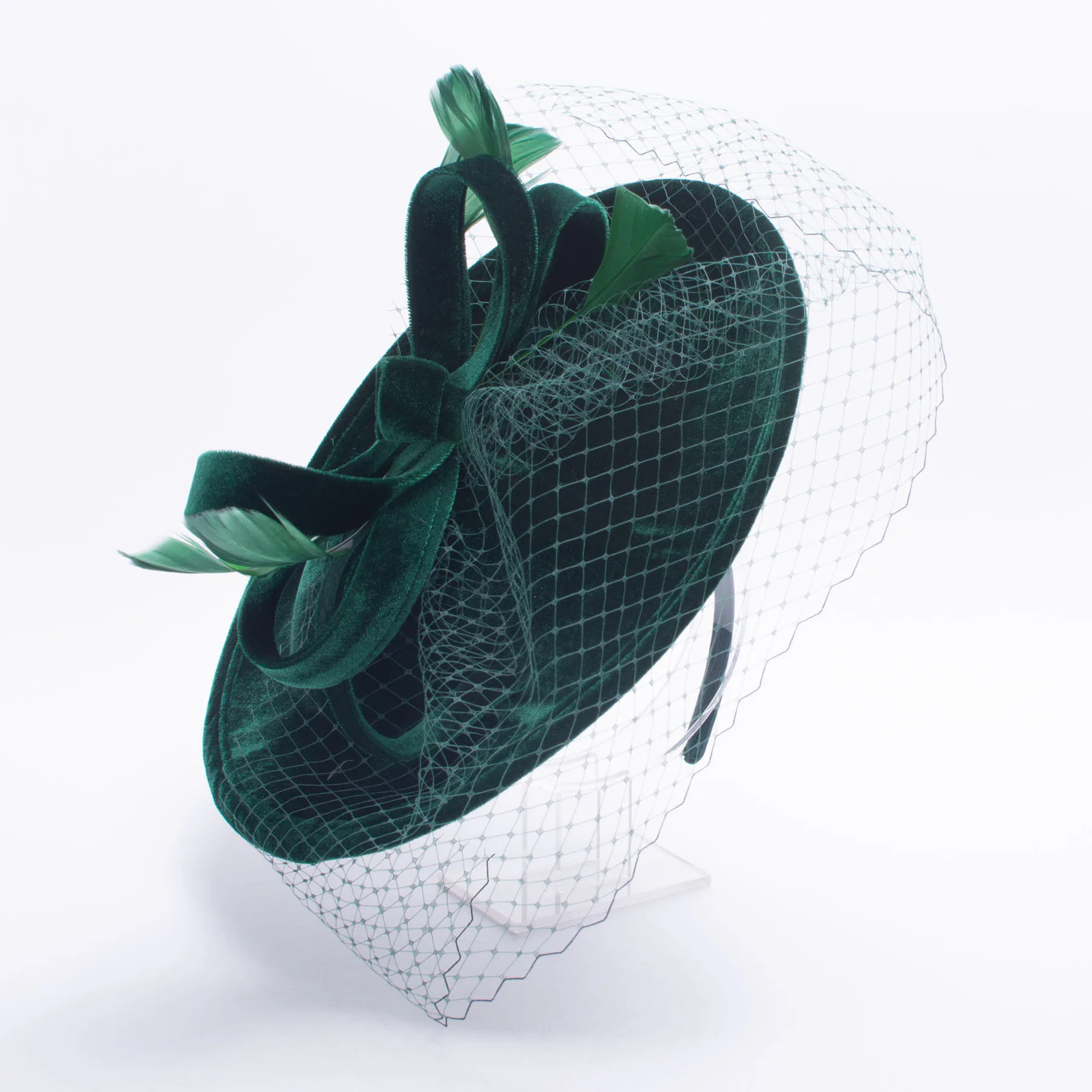 Fascinator Lawliet Con Rete – Cappellino Da Cocktail, Derby E Matrimoni – Taglia Unica Donna (Nero/Bianco)