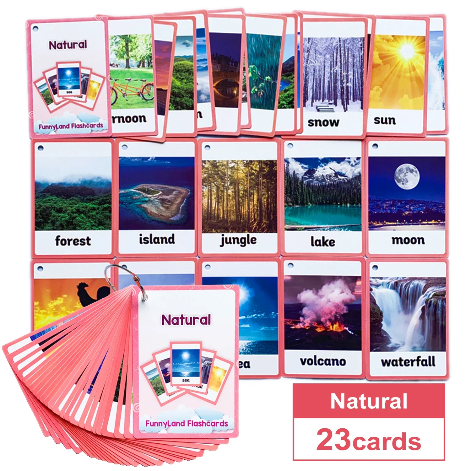 Kids Montessori Learning English Words Card Pocket Flash Cards Early Educational Toys For Children Classroom Supplies Gift 4