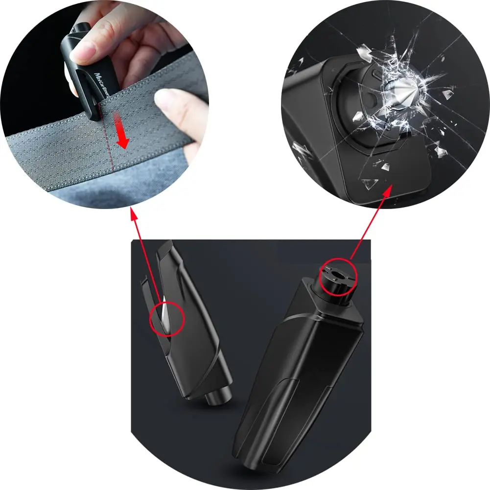Car Safety Hammer Emergency Glass Window Breaker Seat Belt Cutter Aluminum Alloy