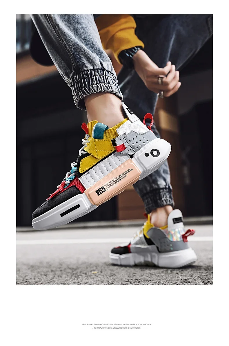 New Colorful Sneakers Men Tenis Breathable Mens Casual Shoe 2024 Summer Male Couple Shoes Light Black Trainers_vogvips.com