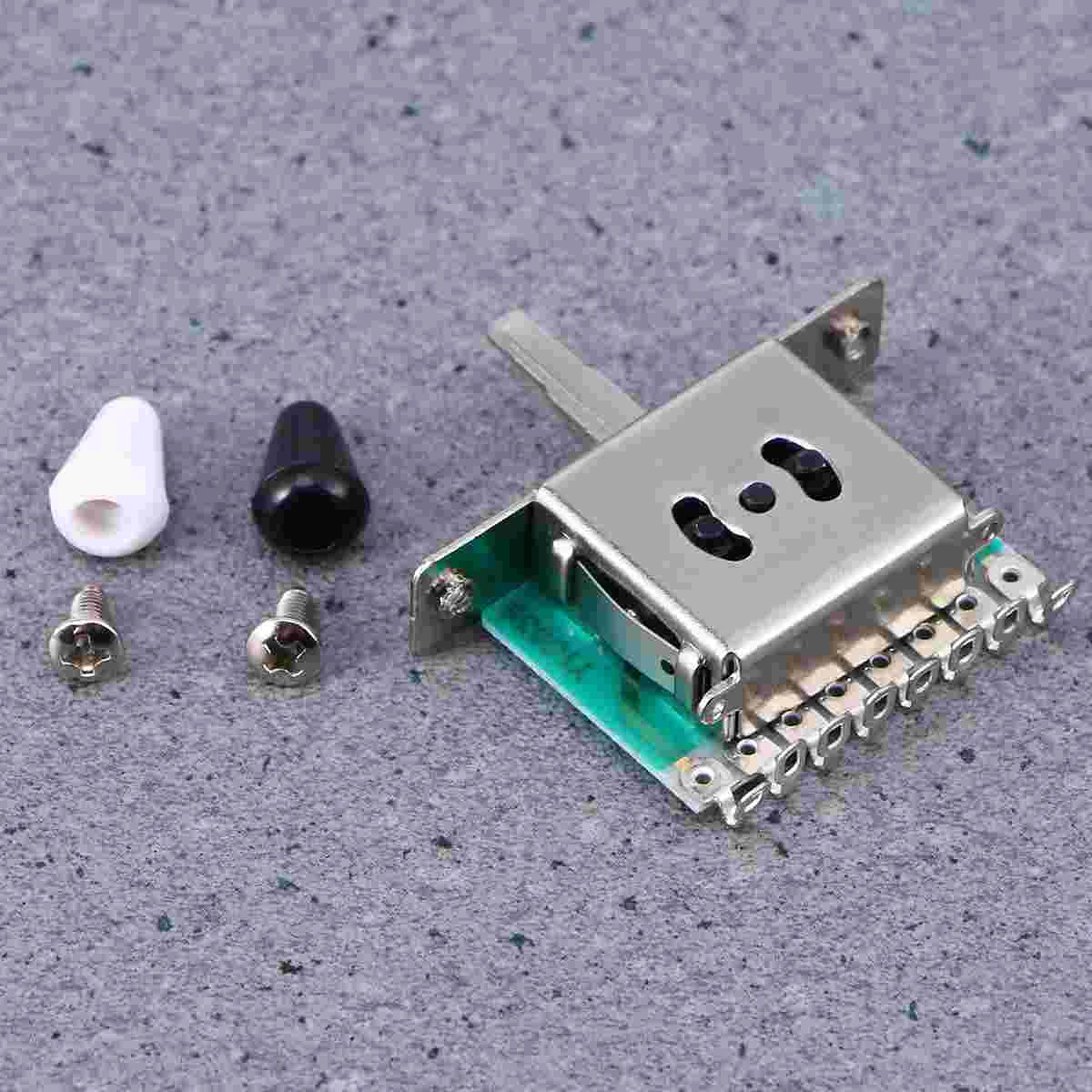 Way Blade Selector Switch Manopola Bianca Per Chitarra Elettrica Strat Stratocaster Guitar