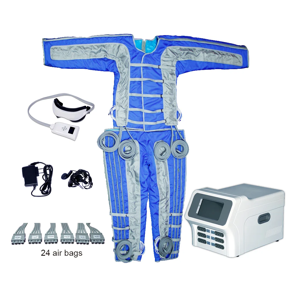 Air Pressure Detoxing Sliming Suit Skin Tightening Machine With 9 Working Modes 24 Airbags Eye Beauty Relieve Fatigue Massager hand sealer machine pp pe bag food packing machine 8 temperature modes quick heating plastics bag sealer heat sealing machine