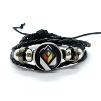 Game Leather Bracelets Valorant Astra Killjoy Jett Sova Cypher Women Man Snap Button Bracelet & Bangles for Fans Gift 1