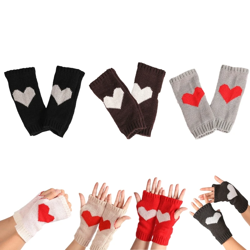 

Women Half Finger Gloves Knitted Long Sleeves Wrist Arm Sleeves Summer for Sun UV for Protection Soft Knitted Arm Covers