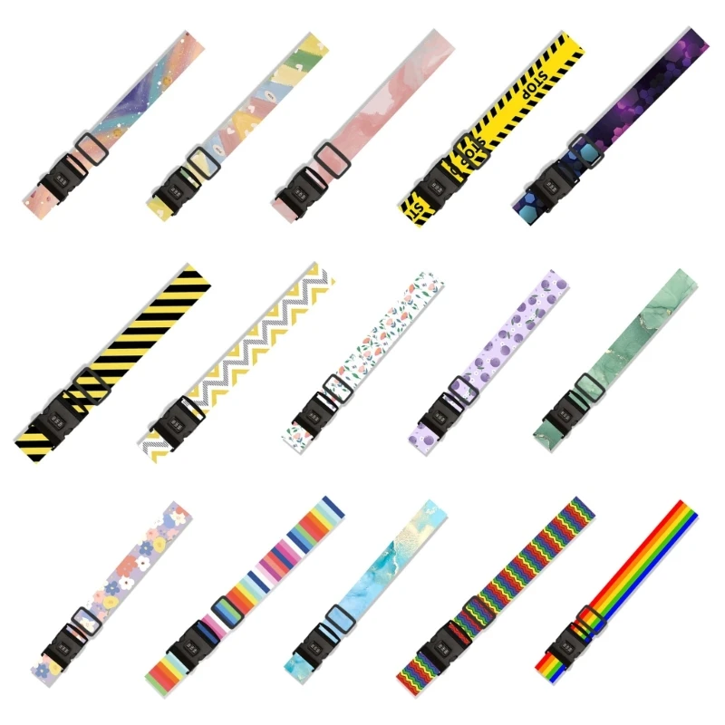 

Luggage Straps Combination Lock Durable Packing Belt for Frequently Travellers