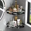 Bathroom Shelf Aluminum Alloy Shampoo Rack Makeup Storage Organizer Shower Shelf Bathroom Accessories No Drill Wall Corner Shelf 2